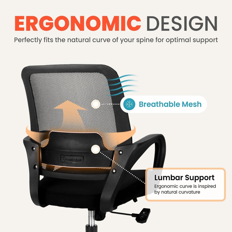 Silla De Escritorio NEO Chair Ergonómica Altura Ajustable Para Estudio gallery