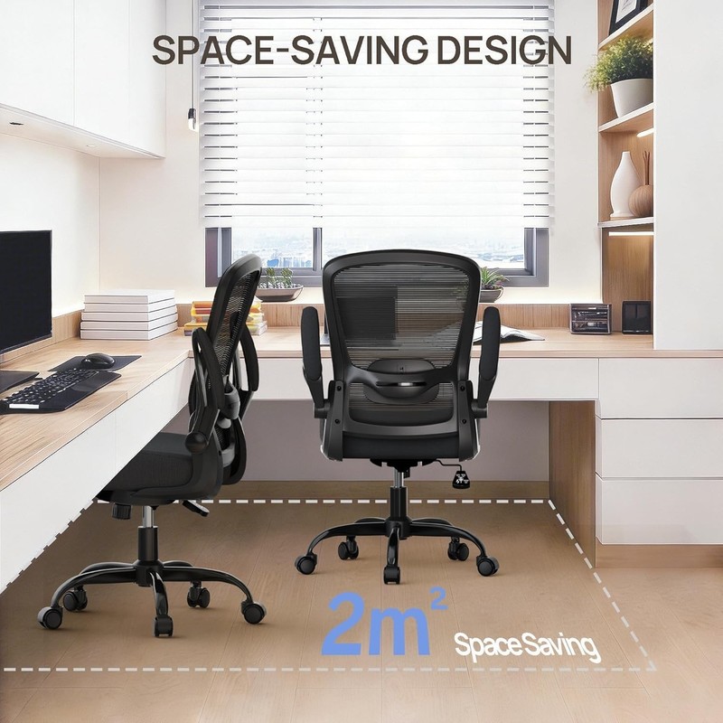 Ergonomic Office Chair with Flip-up Armrests & 135° Recline - BIFMA Certified gallery