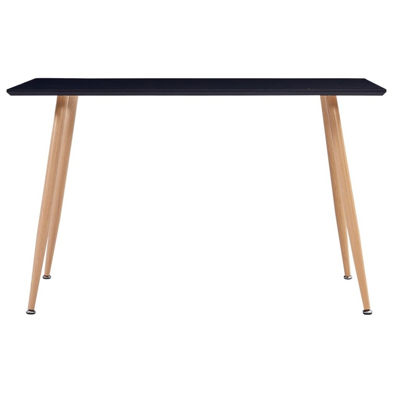 Dining Table Kitchen Table Dining Room Dinner Table Black and Oak MDF vidaXL
