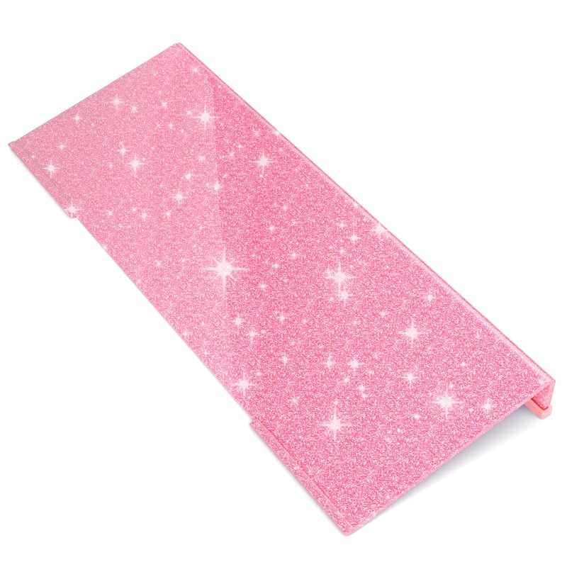 Glitter Pink 17 Inch Acrylic Tilted Computer Keyboard Stand Ergonomic Riser