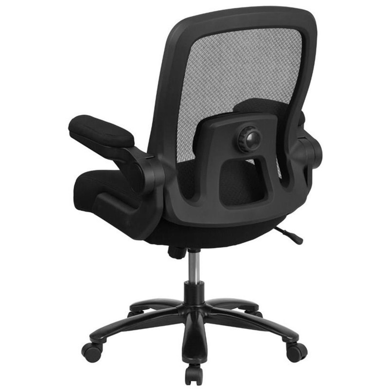 Scranton & Co Big and Tall Fabric Swivel Office Chair in Black gallery