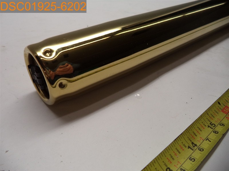 Chair Cylinder Gas Lift 19 3/4" L, 1 7/8" & 1 3/4" End - Gold Chromatic Color gallery