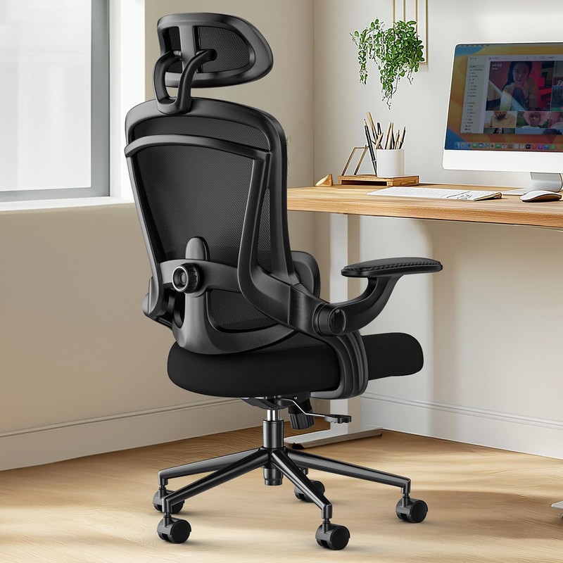 Office Ergonomic Desk Chair, 300 LBS Home Mesh Chairs with Wheels, 2D Headres... gallery