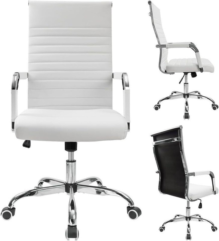 Office Desk Chair Mid-Back Executive Task Chair Adjustable Swivel Chair w/Arms gallery