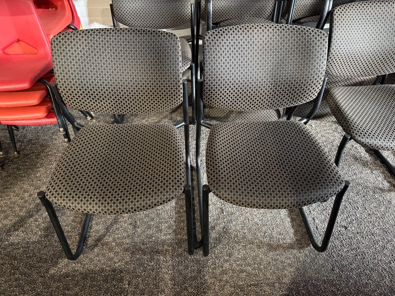 Side / Guest Chair by Sit On It in Multi-Color designer fabric & Black Base
