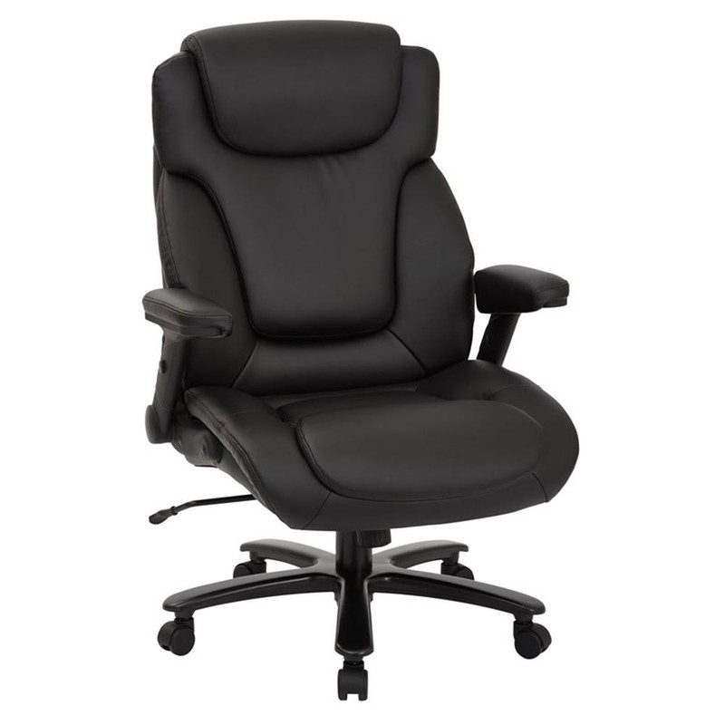 Big and Tall Deluxe High Back In Black Bonded Leather Executive Chair gallery
