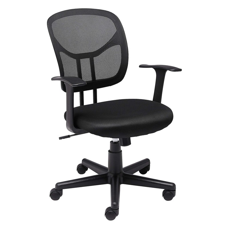 Amazon Basics Breathable Mesh Mid-Back Office Desk Chair with Mid-Back, Black
