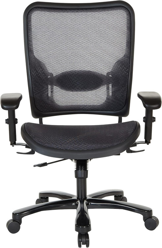 Space Seating 75 Series Big & Tall Ergonomic Office Chair, 400 lb Limit, Black gallery