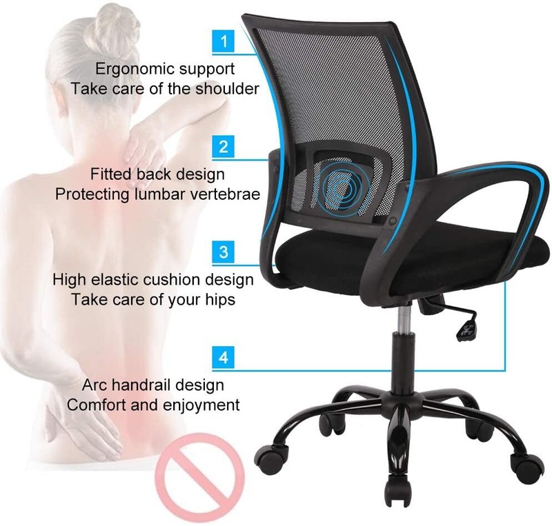 Mesh Home Office Chair Computer Chair Ergonomic Desk Chair with Lumbar Support gallery