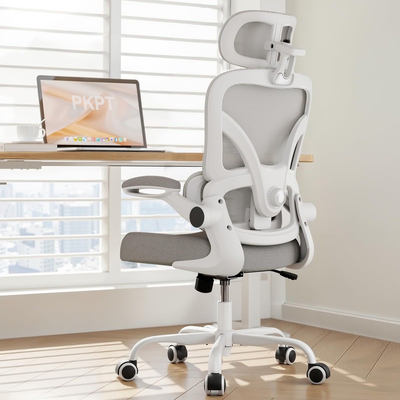 Ergonomic Office Chair, 330LBS Desk Chair with 3-Level Lumbar Support & Headr...
