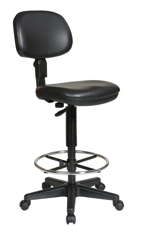 Office Star DC Series Adjustable Drafting Chair with Foot Ring and Sculptured...