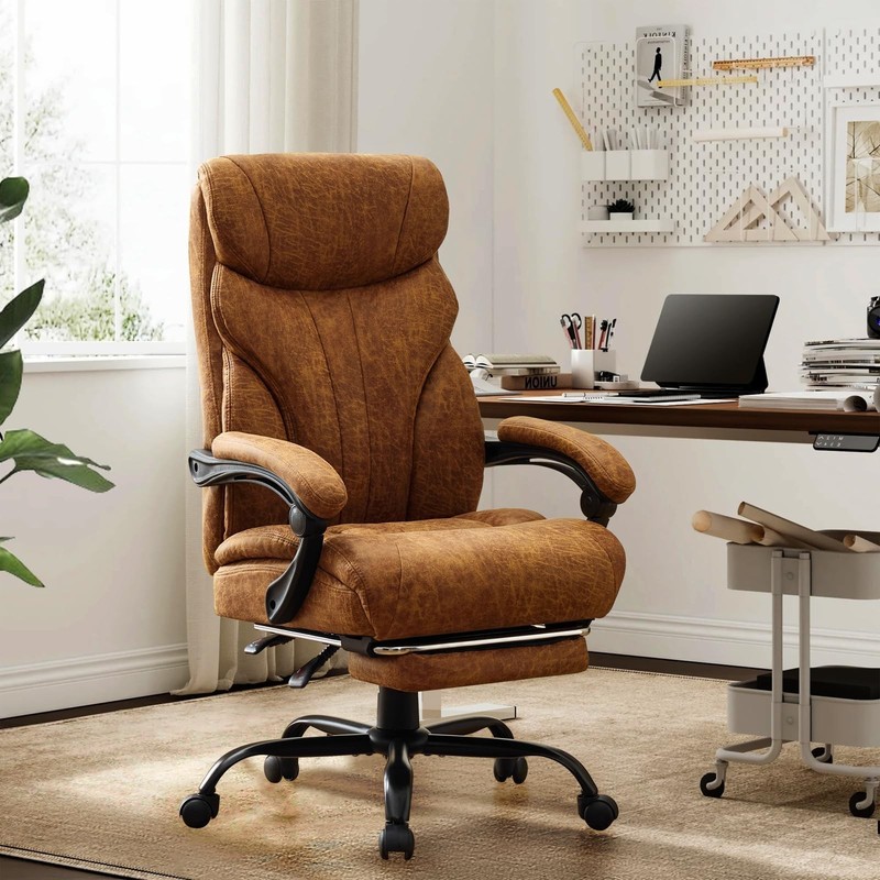 Office Chair, Modern Office Desk Chairs w/ Footrest ,Lumbar Support Gaming Chair