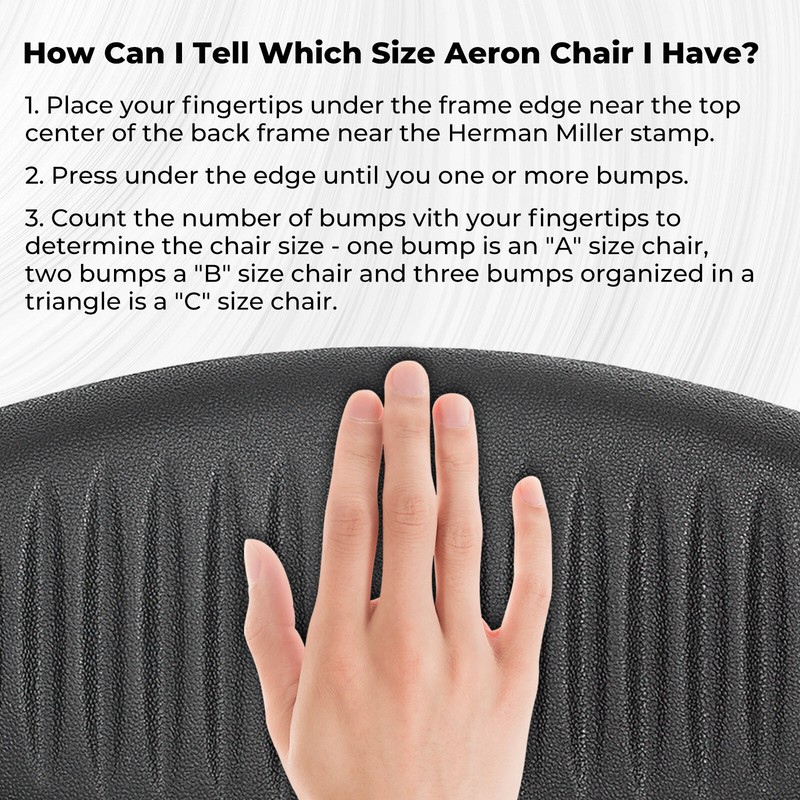 Black For Herman Miller Classic Aeron Chair Size B Medium Lumbar Pad Support New gallery