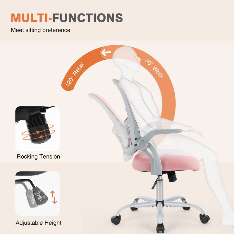 Tall Office Chair For Standing Desk With Adjustable Foot Ring,Counter Height Off gallery