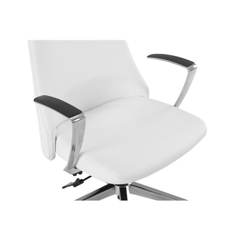 High Back Office Chair in Dillon Snow White in Fabric gallery