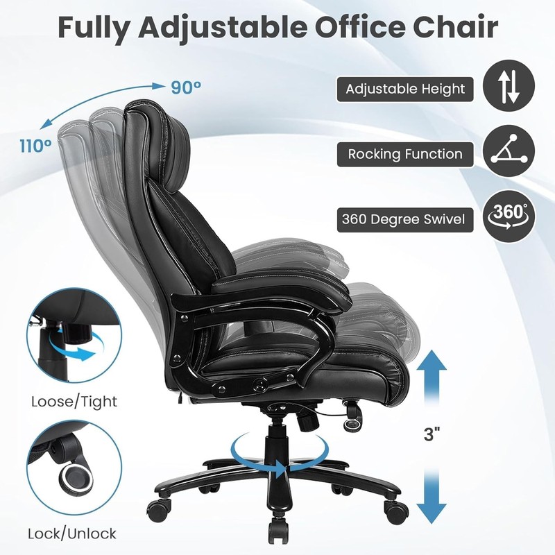 Heavy Duty Big & Tall Office Chair 500Lbs with Massage & Ergonomic Design gallery