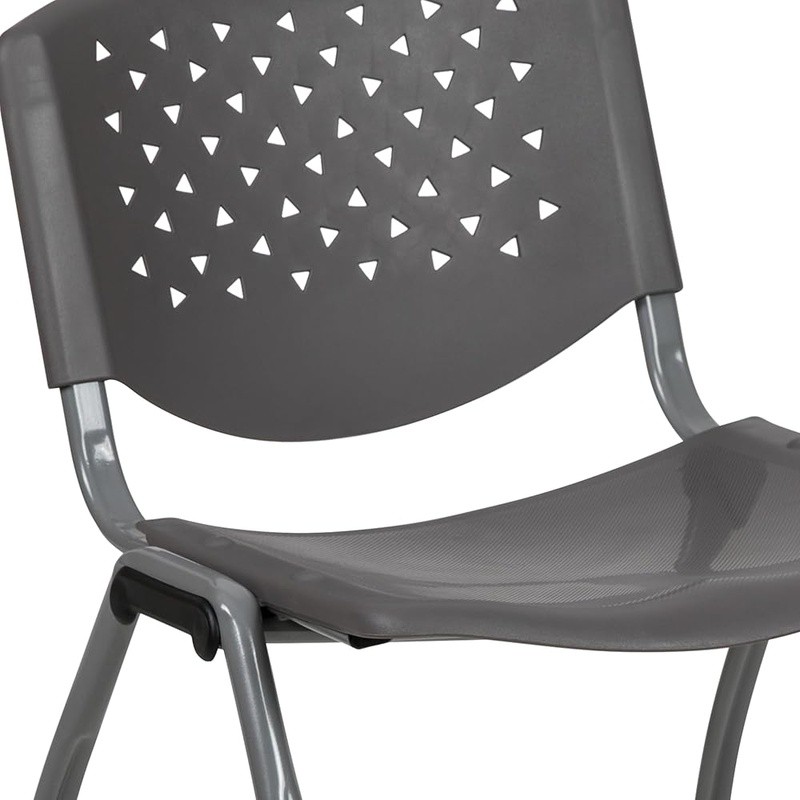 Ergonomic Stack Chair Durable Plastic High Capacity Cafeterias Offices New gallery