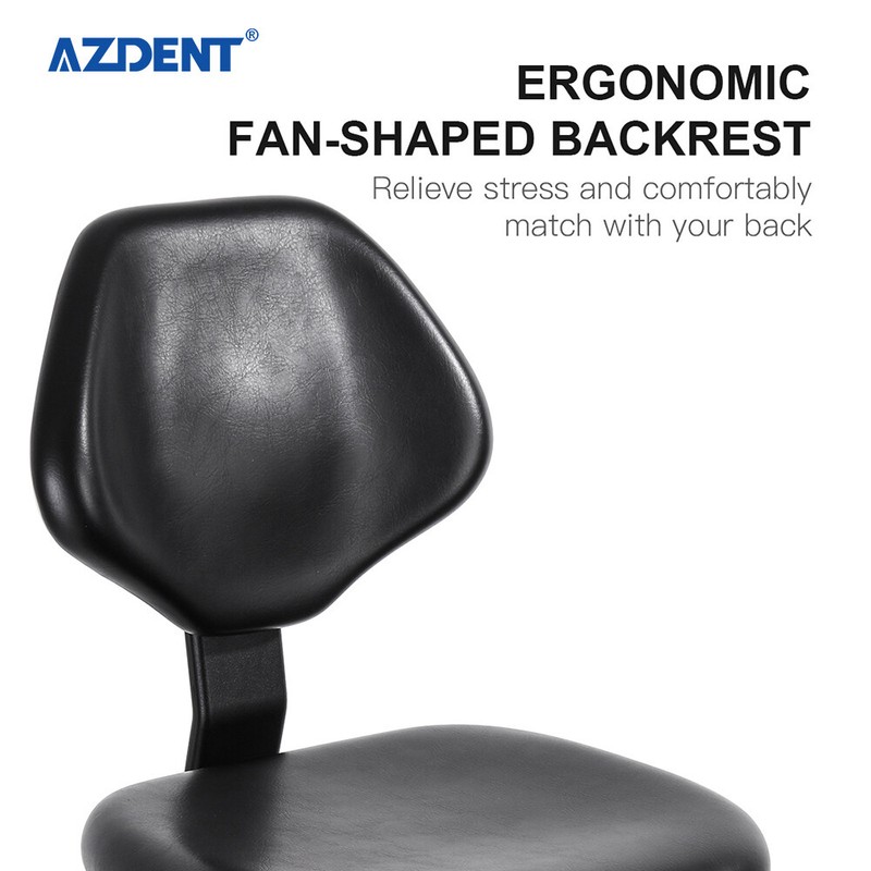 Dental Medical Assistant Stool Adjustable Height Mobile Chair Blue/Black gallery