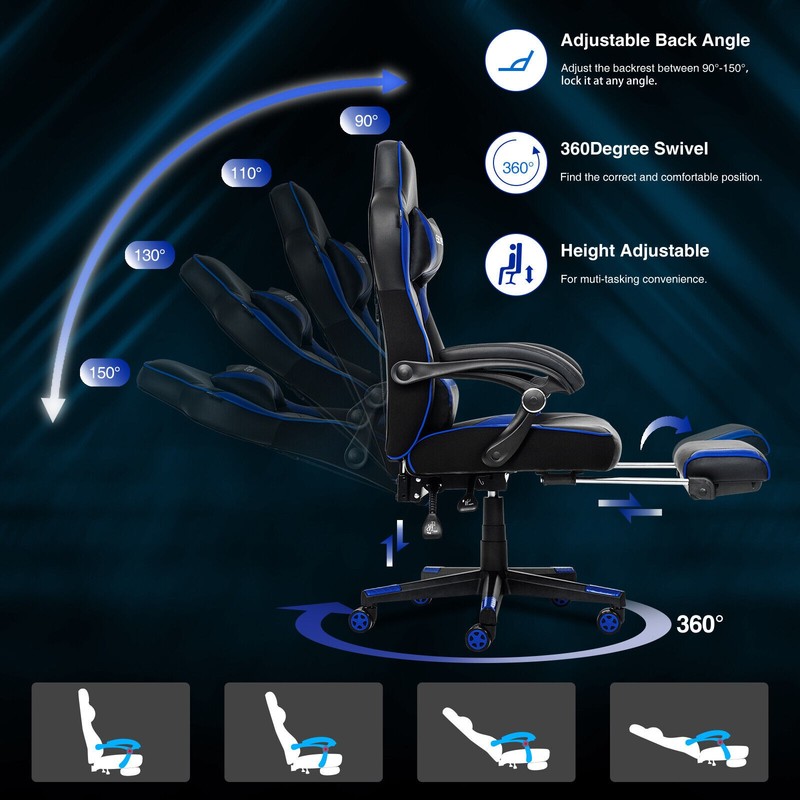 ELECWISH Gaming Chair Ergonomic Office Chair Swivel Racing Computer Seat gallery