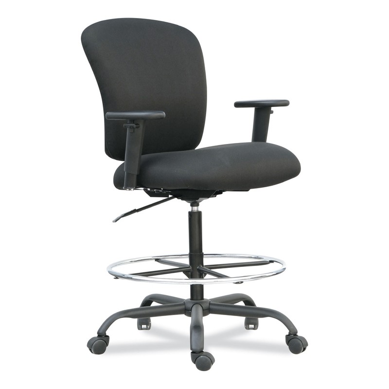Alera Mota Series Big and Tall Stool 32.67″ Seat Height 450 lbs Black ALEMT4610