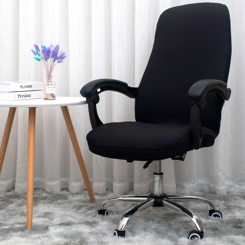 Melaluxe Office Chair Cover - Universal Stretch Desk Large Cover, Black gallery