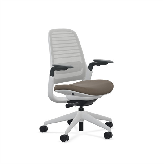 New Steelcase Series 1 Office Desk Chair Seagull Frame Mocca SoftNext Fabric