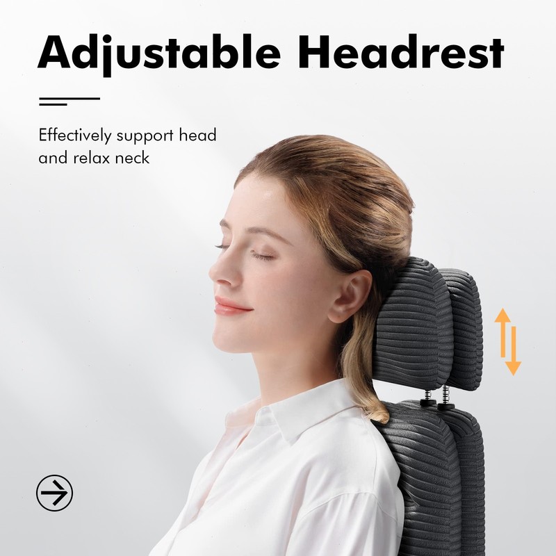 Criss Cross Office Chair G800 Plus Flip Up Arms Corduroy with Foot Rest Pillow gallery