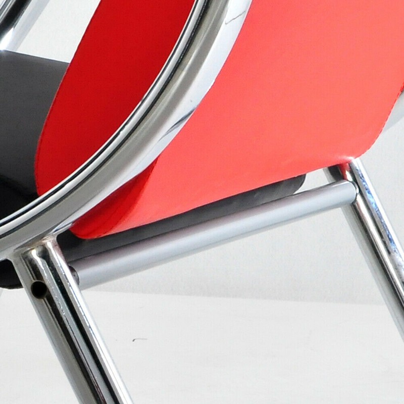 Set of 2 PU Leather Conference Chairs Waiting Room Reception w/ Steel Frame gallery