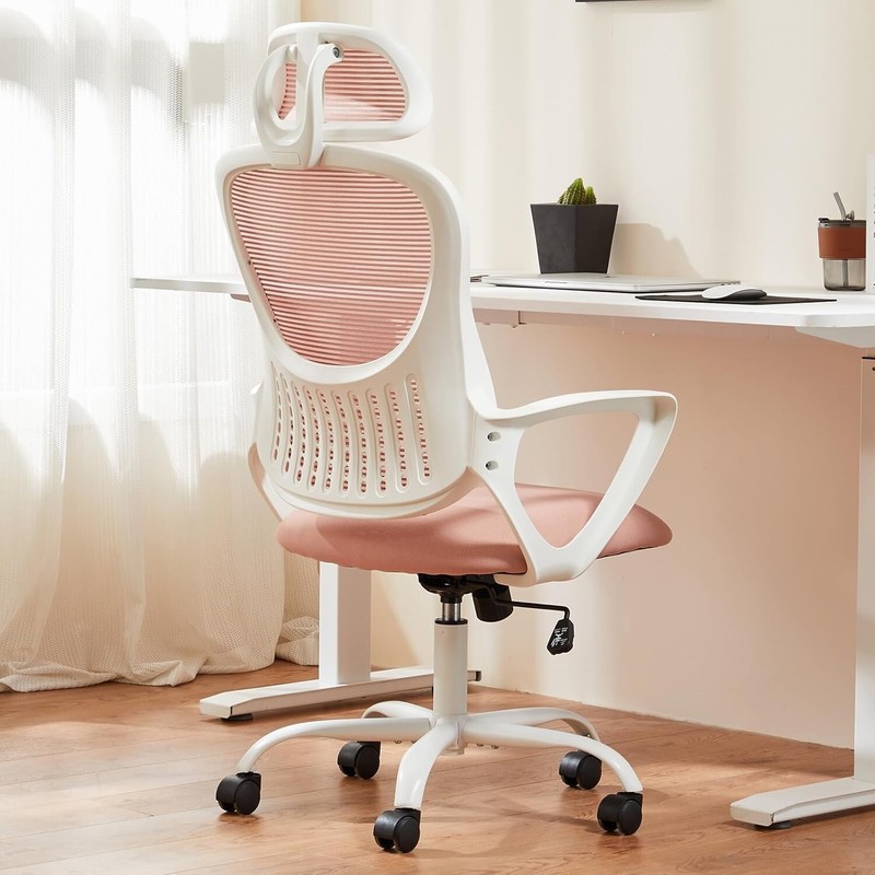 Silla de escritorio para computadora de oficina, sillas de trabajo ergonómicas..
