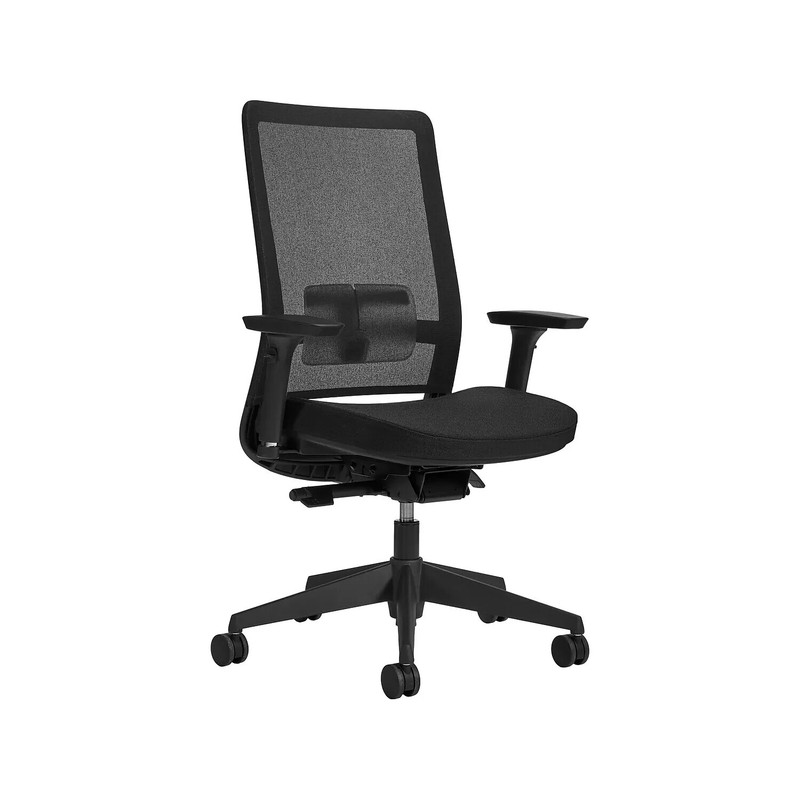 Global Factor Model #5540 High-Back Ergo Mesh Back Fabric Seat Task Chair Black