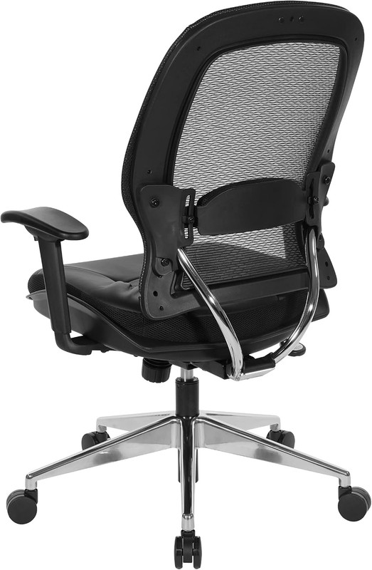 Professional Adjustable Office Chair with Padded Leather Seat and Aluminum Base gallery