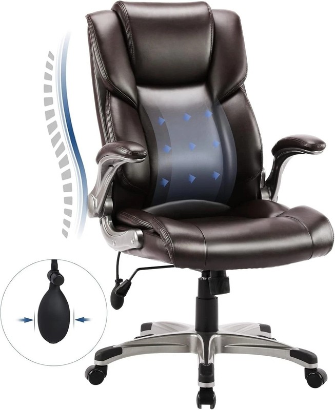 High Back Executive Office Chair- Ergonomic Home Computer Desk Leather Chair ... gallery