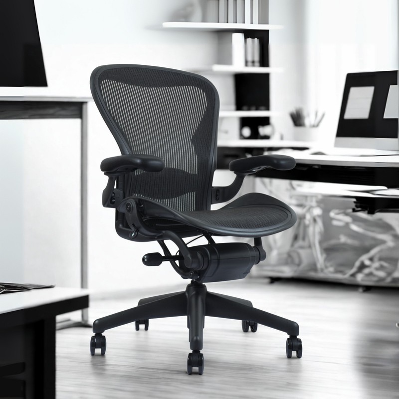 Herman Miller Aeron Size B RollerArm Fully Loaded Lumbar Support Chair -Open Box gallery