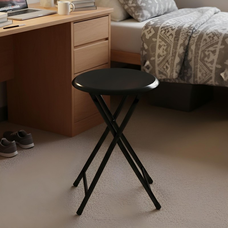 Folding Stool - Backless 18-Inch Stool with 225lb Capacity for Kitchen or Rec... gallery