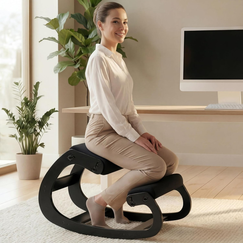 Ergonomic Kneeling Chair with Adjustable Seats – Knee Chair for Posture Correcti