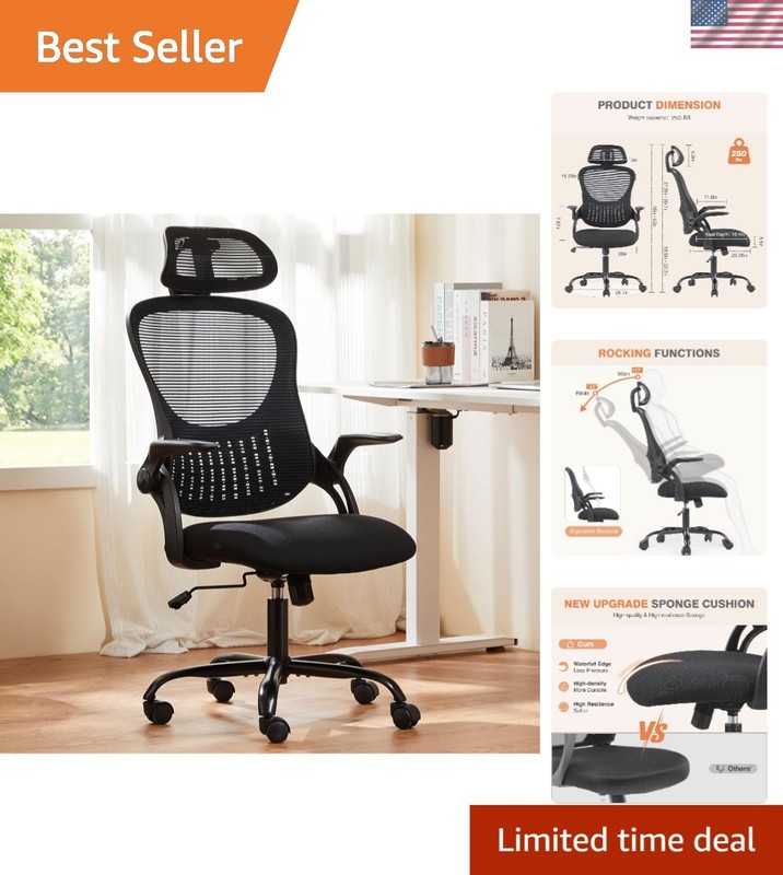 Adjustable High-Back Mesh Chair – Perfect for Study, Office, and Gaming Spaces