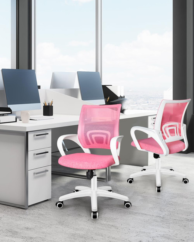 Office Desk Computer Chair Ergonomic Mesh Gaming Mid Back Seat with Comfy Lumbar gallery