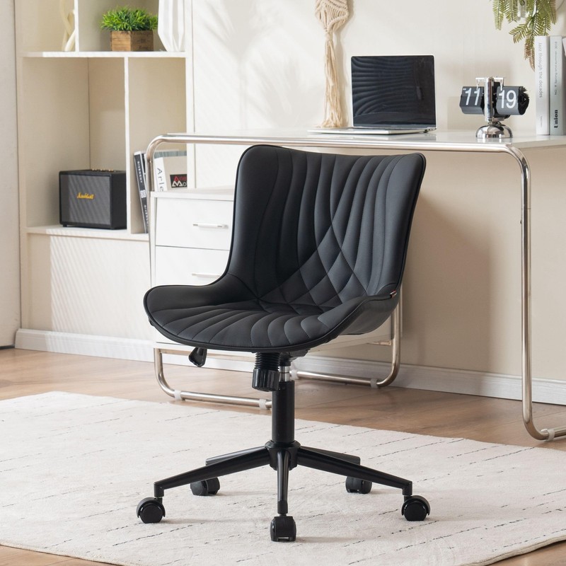 Office Chair, Armless Desk Chair with Wheels, Home Office Computer Task Chair...