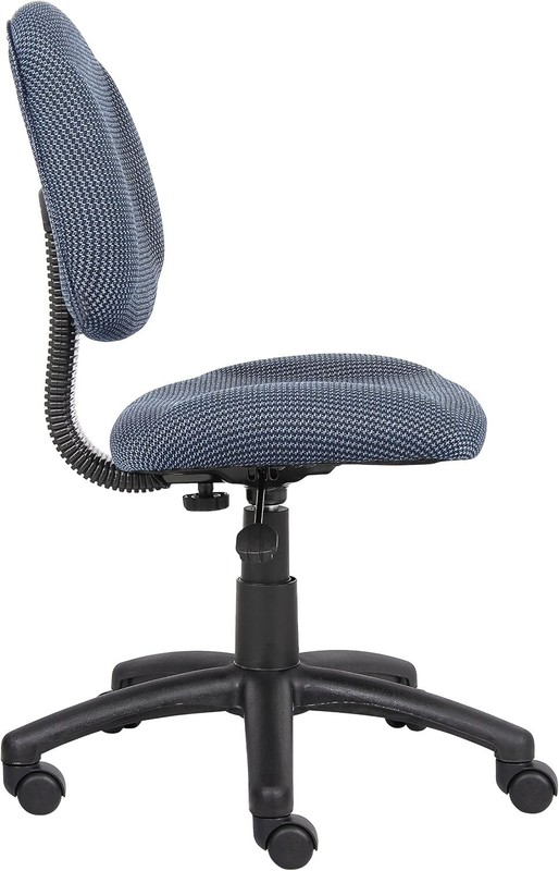 B315-BE Perfect Posture Delux Fabric Task Chair Without Arms in Blue, 250 gallery