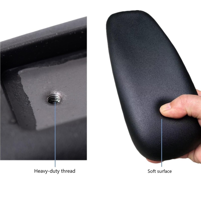 CHAHEKAI Office Chair Arm Replacement, PU 10 x 3.8 x 1.7 inches, ‎black gallery