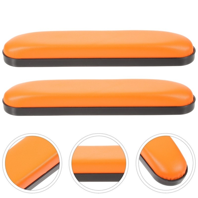 2Pcs Comfortable Orange Wheelchair Armrest Pads Cushions for Wheelchair Use