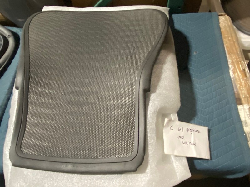 Herman Miller Aeron Chair Replacement Backrest 4M01 Tuxedo Grey Blk Large Size C