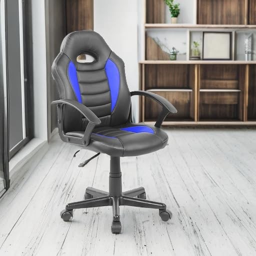 Techni Mobili Kids Gaming and Student Racer Chair with Wheels, Resemblance o... gallery