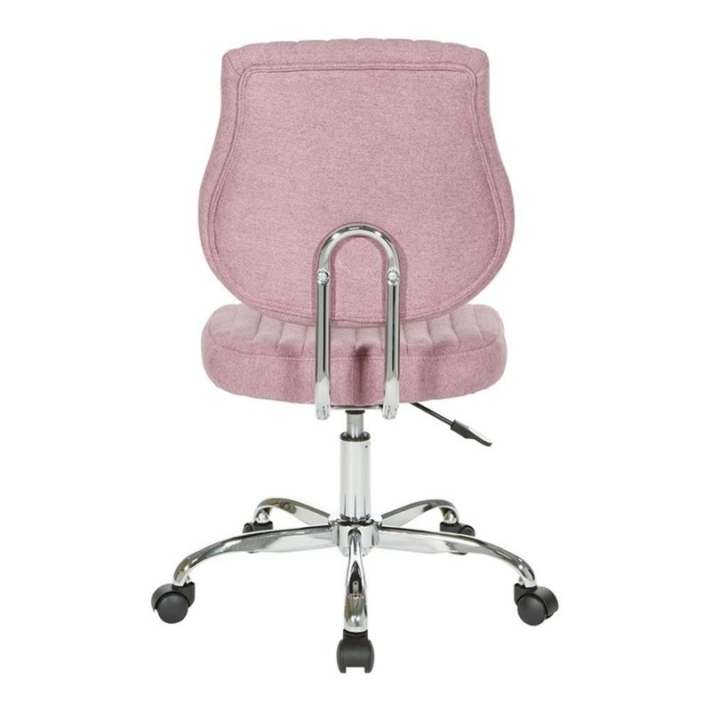 Scranton & Co Orchid Purple Fabric Office Chair with Chrome Base and Lumbar gallery