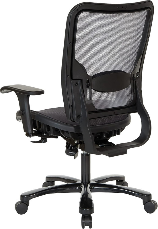 Space Seating 75 Series Big & Tall Ergonomic Office Chair, 400 lb Limit, Black gallery