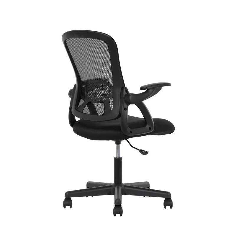 Mainstays Mesh Back Office Chair 275lb Black Ergonomic Flip-Up Arms Ergonomic gallery