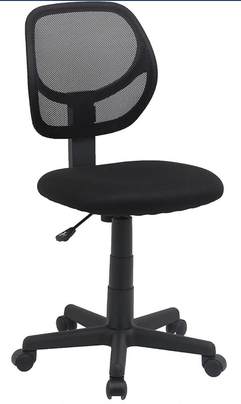 Basics Low-Back, Upholstered Mesh, Adjustable, Swivel Computer Office Desk Chair
