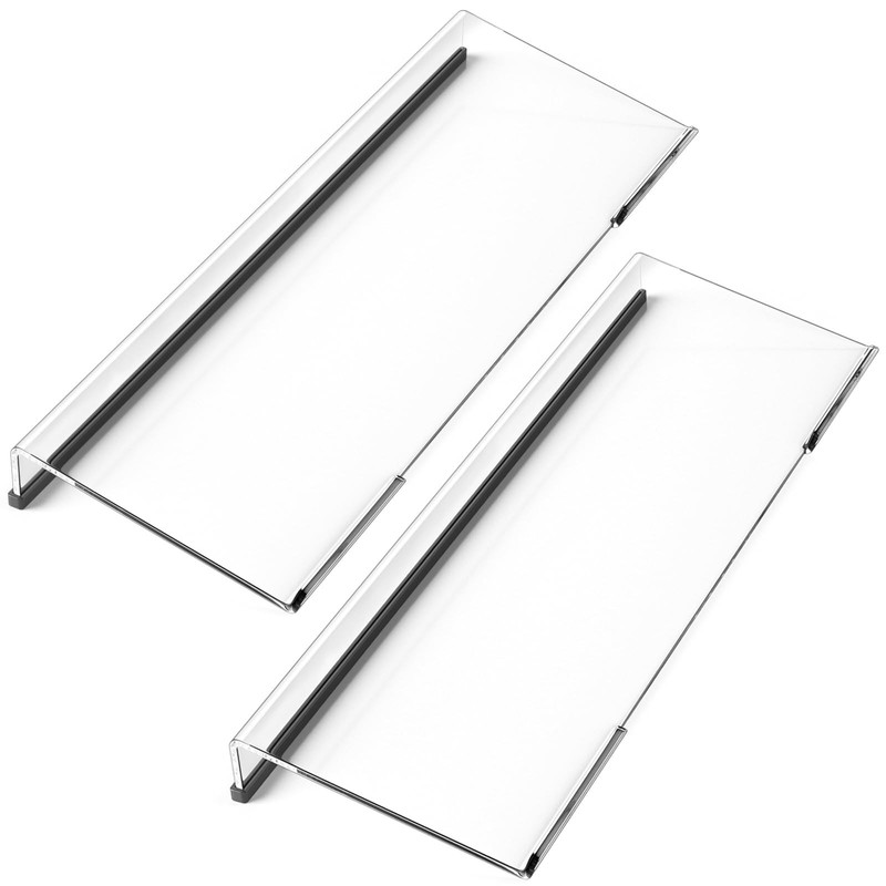 2 PCS Clear Acrylic Computer Keyboard Stand Tilted Ergonomic Riser Holder