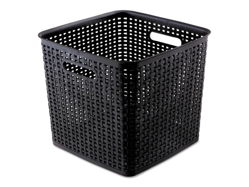 Advantus Extra Large Weave Bin 12.64" x 11" Black 2/Pack 40376 gallery