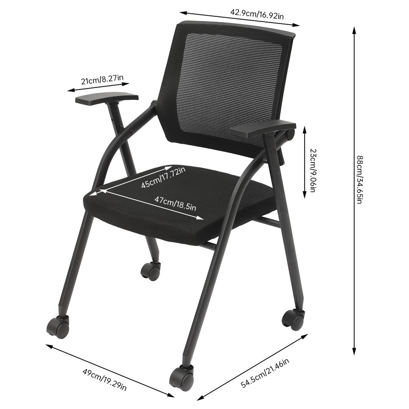 4pcs Conference Meeting Room Chairs Reception Office Guest Chairs With Armrest！! gallery